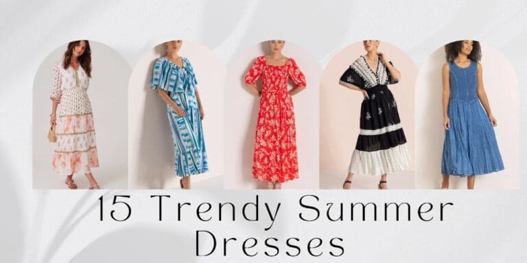 15 Stunning Trendy Summer Dresses Ideas To Elevate Your Style In 2026 18 A collage of diverse women wearing trendy summer dresses including boho midis, floral maxis, and casual linen outfits for 2026.