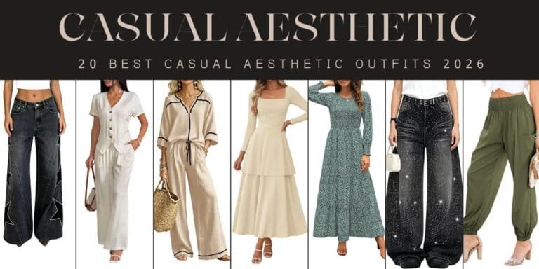 The Best Casual Aesthetic Outfits To Shop Online 22 20 best casual aesthetic outfits 2026 collage showcasing trending everyday street style looks
