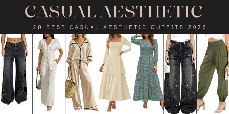 20 best casual aesthetic outfits 2026 collage showcasing trending everyday street style looks