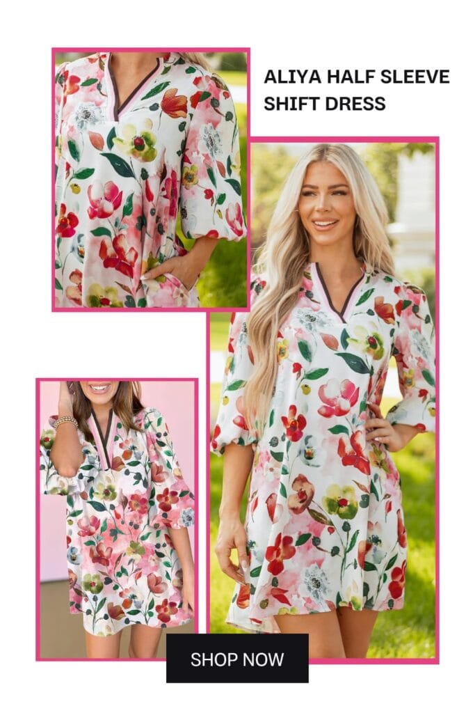 Aliya Half-Sleeve Shift Dress – Stylish affordable fashion 2026 for your perfect daily OOTD aesthetic