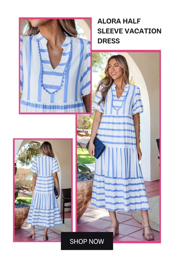 Alora Half-Sleeve Vacation Dress - Affordable Summer Fashion 2026
