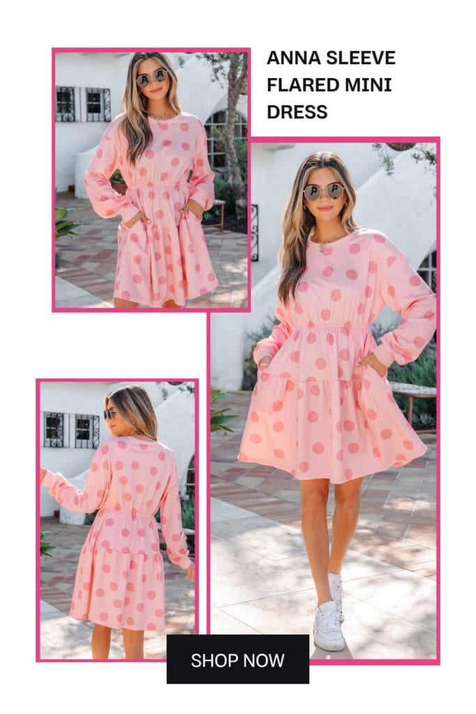 Anna Sleeve Flared Mini Dress - Affordable Trendy Fashion 2026
