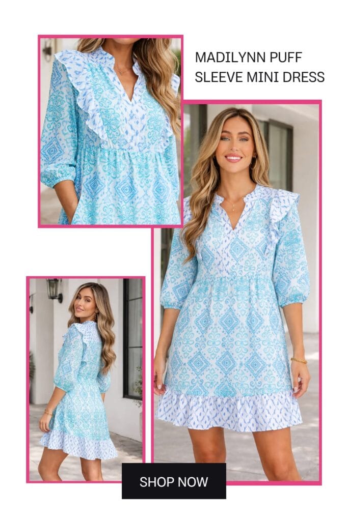 Madilynn Puff Sleeve Mini Dress - Affordable Aesthetic Fashion 2026