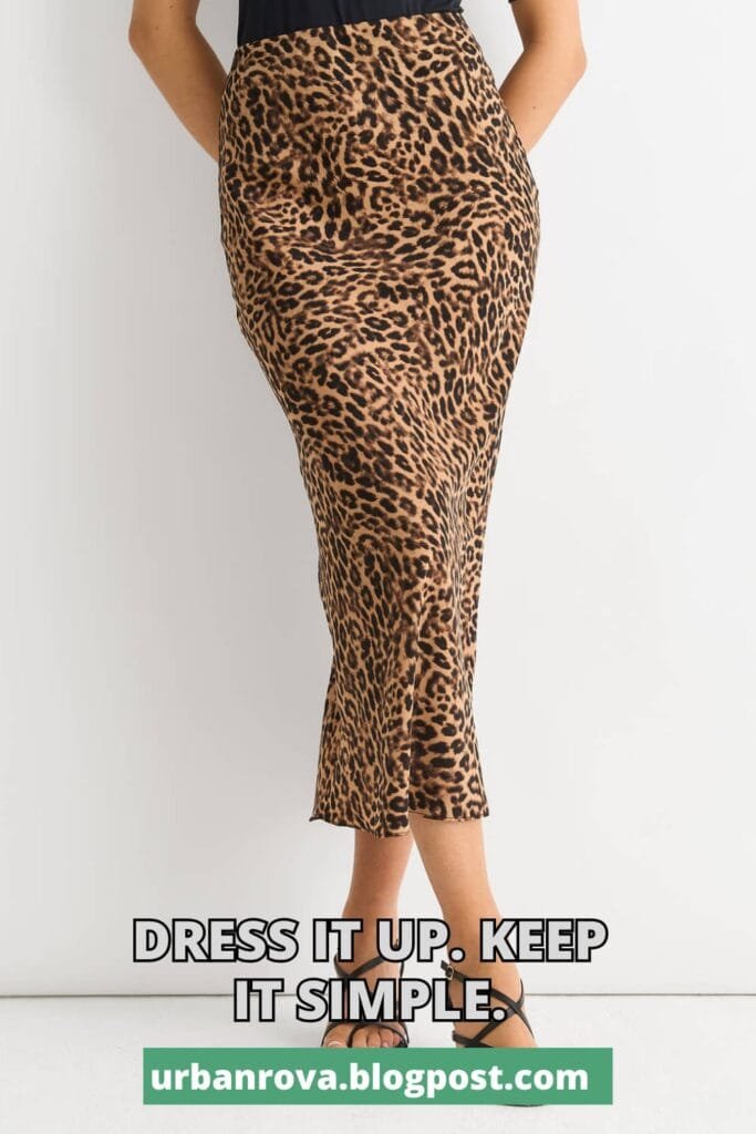 The Perfect Office Capsule Wardrobe: 2026 Work Essentials Guide 4 A stylish animal print flowing maxi skirt perfect for summer fashion 2026