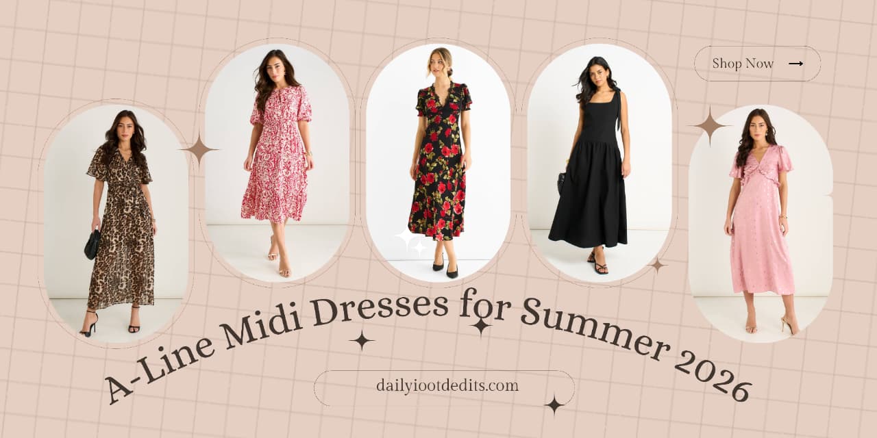 Top 5 stylish A-Line midi dresses for Summer 2026 collection