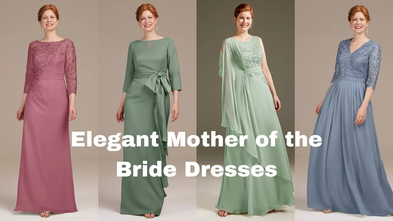 Elegant collection of stylish mother of the bride dresses featuring diverse silhouettes, rich jewel tones, and sophisticated lace details for summer wedding guests and formal celebrations.