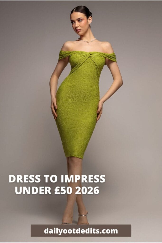 Stunning lime green front-knot midi dress, a trendy and affordable date night outfit.