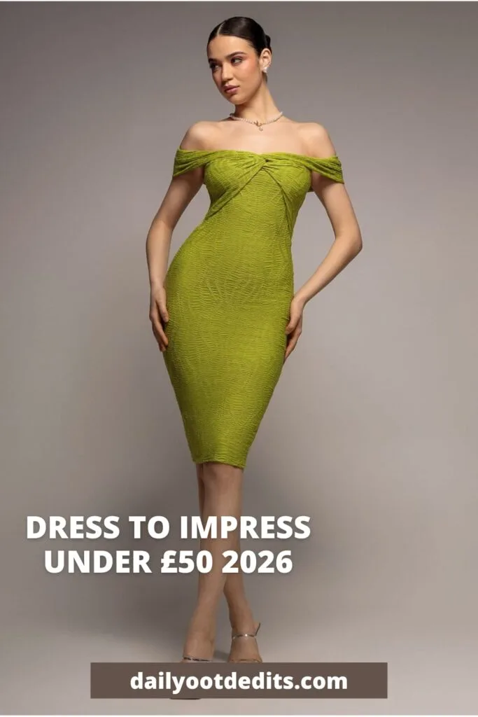 Stunning lime green front-knot midi dress, a trendy and affordable date night outfit.