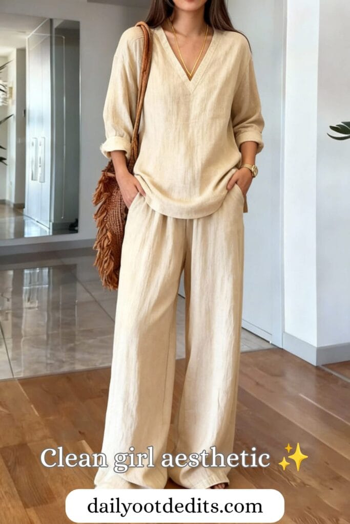 A model wearing the Zeagoo Casual Loose-Fit Cotton-Blend 2-Piece Set, showcasing the best in comfortable and stylish Womens Summer Dresses 2026 fashion.