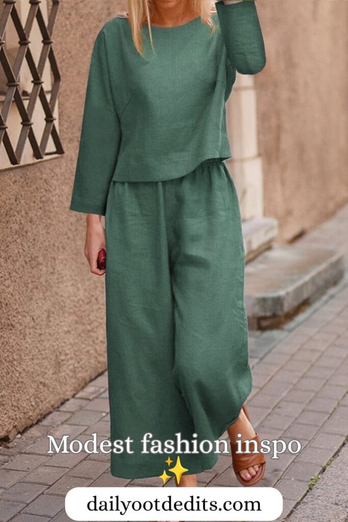 A model wearing the Zeagoo Two-Piece Linen Suit, showcasing the best in breezy and sophisticated Womens Summer Dresses 2026 fashion.