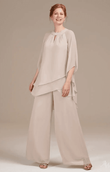 15 Elegant Mother of the Bride Gowns with Sleeves for 2026 8 Elegant AW Patricia biscotti mother of the bride dress, featuring a sophisticated silhouette and timeless style for formal wedding guest attire.
